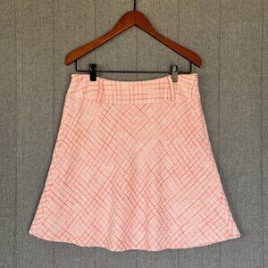 Vintage Y2k Classiques Entier Pink Ivory Boucle Tweed A Line Midi Skirt Size 12